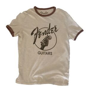 Lucky Brand Fender Guitar T-Shirt Size M  100% Cotton